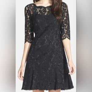 Eliza J Lace‎ Fit & Flare Cocktail Dress size 10